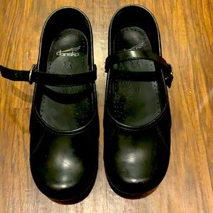 DANSKO BLACK MARCELLE MARY-JANE CLOGS